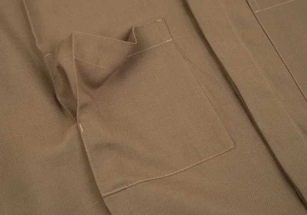 イッセイミヤケ アイム メンISSEY MIYAKE IM MEN フライフロントドルマンシャツ 茶3 K-95858_006