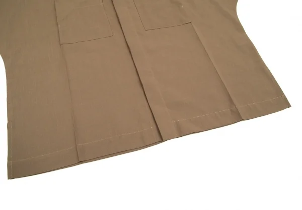 イッセイミヤケ アイム メンISSEY MIYAKE IM MEN フライフロントドルマンシャツ 茶3 K-95858_009