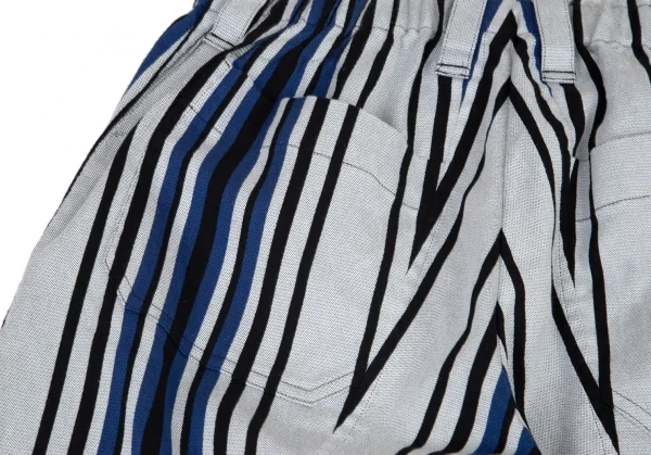 エイポック エイブル イッセイ ミヤケA-POC ABLE ISSEY MIYAKE TYPE-C ストライププリーツデザインパンツ グレー青1 K-95864_013
