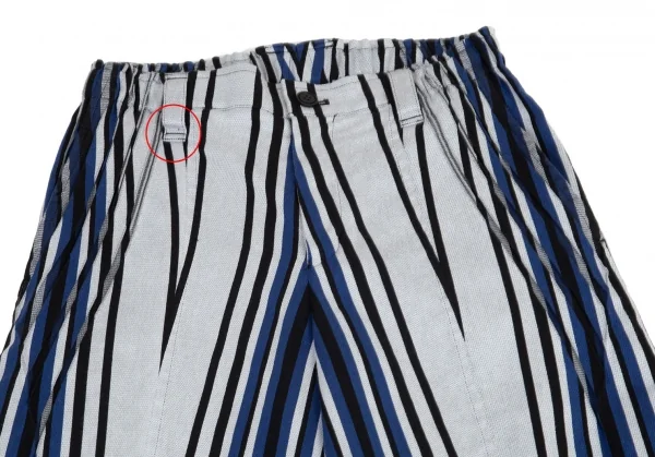 エイポック エイブル イッセイ ミヤケA-POC ABLE ISSEY MIYAKE TYPE-C ストライププリーツデザインパンツ グレー青1 K-95864_002