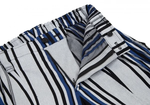 エイポック エイブル イッセイ ミヤケA-POC ABLE ISSEY MIYAKE TYPE-C ストライププリーツデザインパンツ グレー青1 K-95864_005