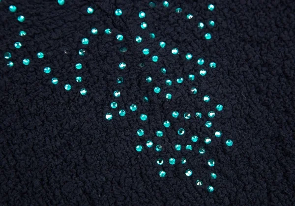 イッセイミヤケ ミーISSEY MIYAKE me ネックラインストーンカリフラワーノースリーブ 紺F K-95881_006