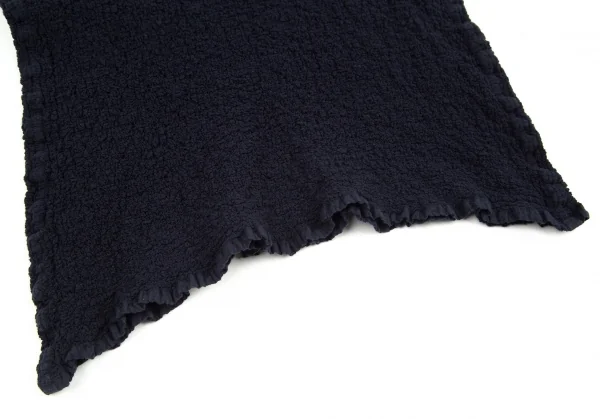 イッセイミヤケ ミーISSEY MIYAKE me ネックラインストーンカリフラワーノースリーブ 紺F K-95881_008