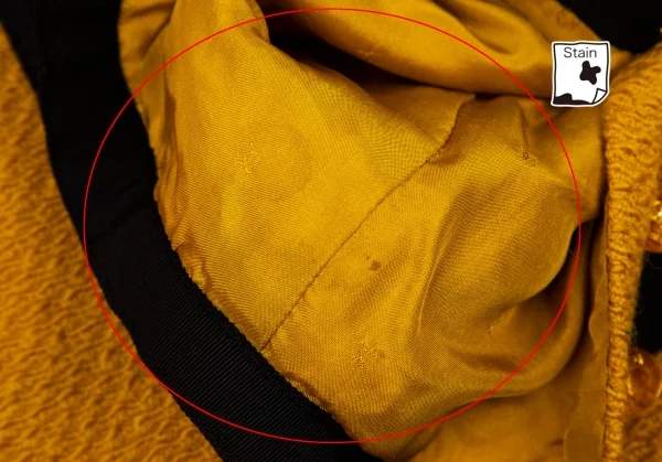 シャネルCHANEL 金ボタンノーカラートリミングツイードジャケット マスタード40 K-95884_010