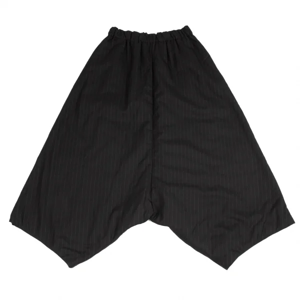 コムデギャルソンCOMME des GARCONS ウール中綿ストライプサルエルパンツ 黒XS K-95897_002