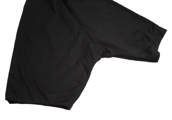 コムデギャルソンCOMME des GARCONS ウール中綿ストライプサルエルパンツ 黒XS K-95897_006
