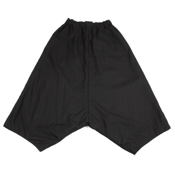 コムデギャルソンCOMME des GARCONS ウール中綿ストライプサルエルパンツ 黒XS K-95897_008