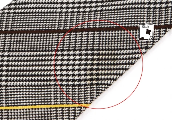 コムデギャルソン オムドゥCOMME des GARCONS HOMME DEUX ウールシルクバイアスグレンチェックネクタイ グレー黒 K-95907_005