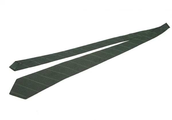 コムデギャルソン オムドゥCOMME des GARCONS HOMME DEUX シルクバイアスラインジャガードネクタイ 緑 K-95909_002