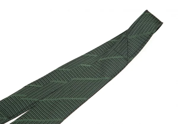 コムデギャルソン オムドゥCOMME des GARCONS HOMME DEUX シルクバイアスラインジャガードネクタイ 緑 K-95909_003