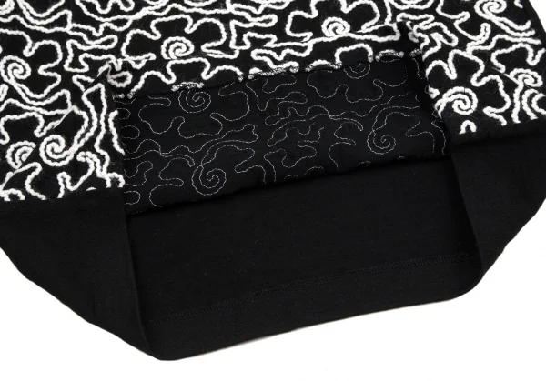 トリココムデギャルソンtricot COMME des GARCONS フロントコード刺繍ウールカットソー 黒M位 K-95921_010