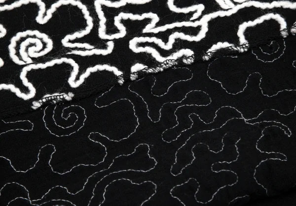 トリココムデギャルソンtricot COMME des GARCONS フロントコード刺繍ウールカットソー 黒M位 K-95921_011