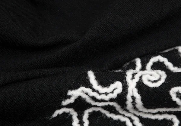 トリココムデギャルソンtricot COMME des GARCONS フロントコード刺繍ウールカットソー 黒M位 K-95921_013