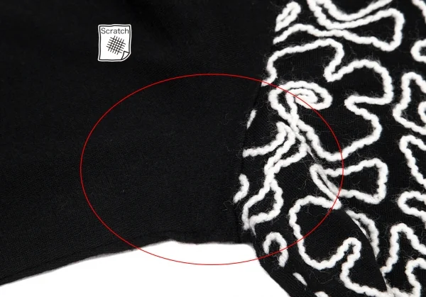 トリココムデギャルソンtricot COMME des GARCONS フロントコード刺繍ウールカットソー 黒M位 K-95921_004