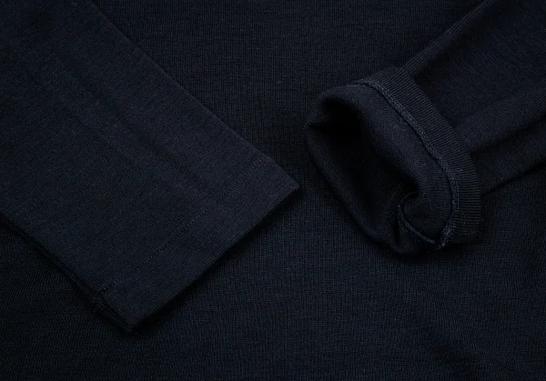 トリココムデギャルソンtricot COMME des GARCONS ウール天竺ワイドネックカットソー 紺M位 K-95925_006