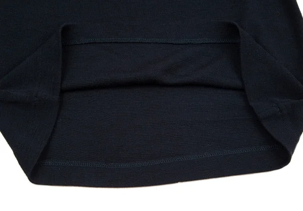 トリココムデギャルソンtricot COMME des GARCONS ウール天竺ワイドネックカットソー 紺M位 K-95925_008