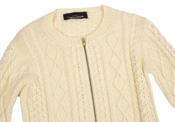 COMME des GARCONS Women Round Collar Deformed Cardigan Acryl