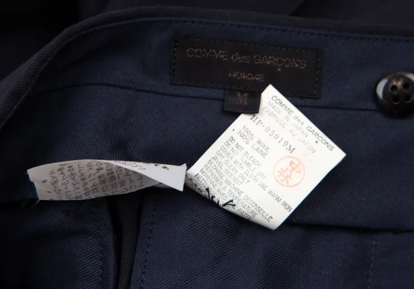 コムデギャルソン オムCOMME des GARCONS HOMME ウールギャバジグザグジャガード切替セットアップスーツ 紺M K-95958_018