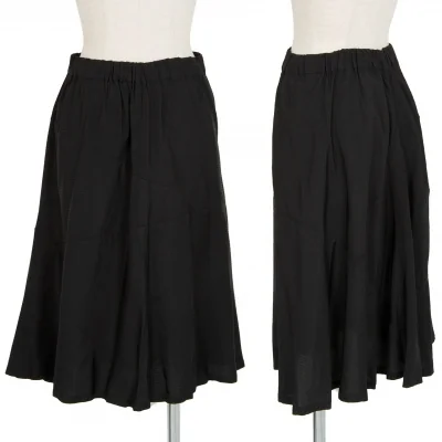 トリココムデギャルソンtricot COMME des GARCONS シャドーボーダー切替デザインスカート 黒