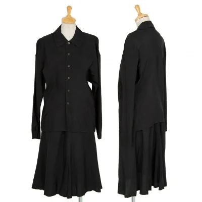 トリココムデギャルソンtricot COMME des GARCONS シャドーボーダー切替デザインセットアップ 黒