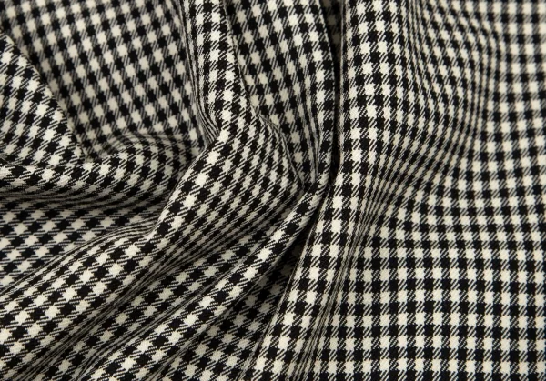 ローブドシャンブル コムデギャルソンrobe de chambre COMME des GARCONS ベロアポケットギンガムチェックシャツ 白黒M位 K-95983_012