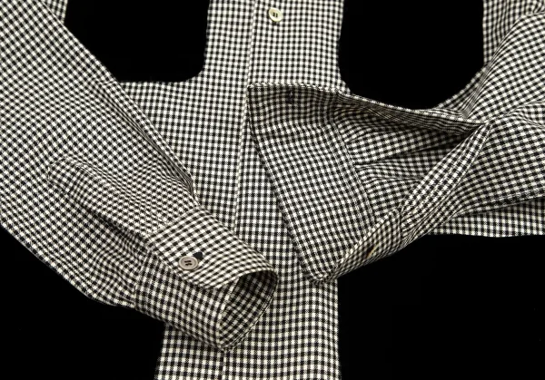 ローブドシャンブル コムデ ギャルソン ギンガムチェック アシンメトリー パンツ コムデギャルソンCOMME des GARCONS コットンギンガムチェック