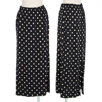 ローブドシャンブル コムデギャルソンrobe de chambre COMME des GARCONS ウール天竺ドット抜染スカート
