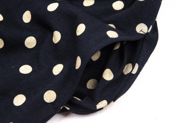 ローブドシャンブル コムデギャルソンrobe de chambre COMME des GARCONS ウール天竺ドット抜染スカート ネイビーM位 K-95988_005