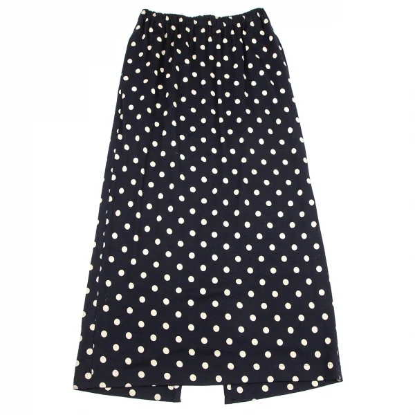 ローブドシャンブル コムデギャルソンrobe de chambre COMME des GARCONS ウール天竺ドット抜染セットアップスーツ ネイビーM位 K-95989_013