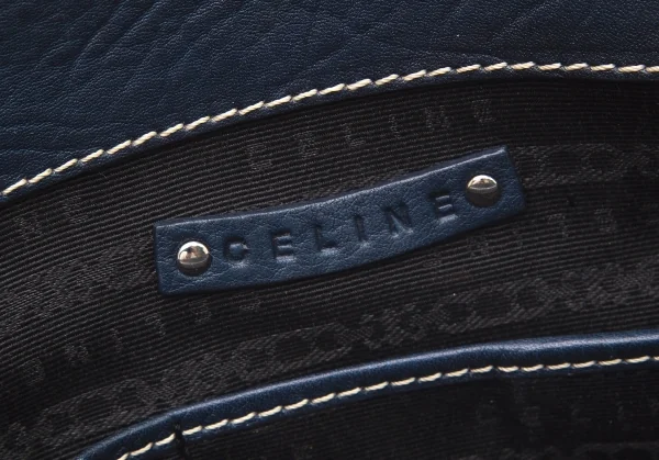 セリーヌCELINE CUS0/37 レザーブギーバッグ 青 K-96000_018