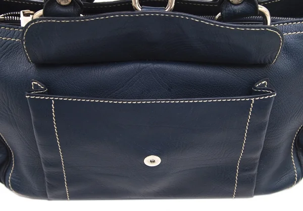 セリーヌCELINE CUS0/37 レザーブギーバッグ 青 K-96000_004