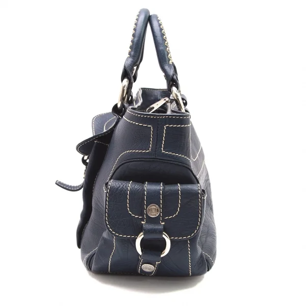 セリーヌCELINE CUS0/37 レザーブギーバッグ 青 K-96000_005