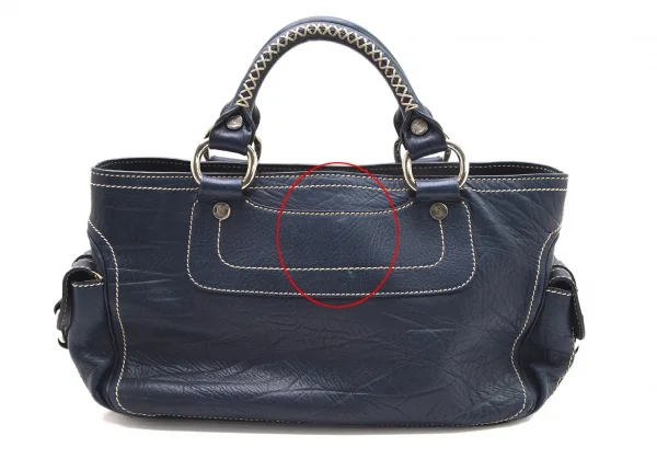 セリーヌCELINE CUS0/37 レザーブギーバッグ 青 K-96000_007