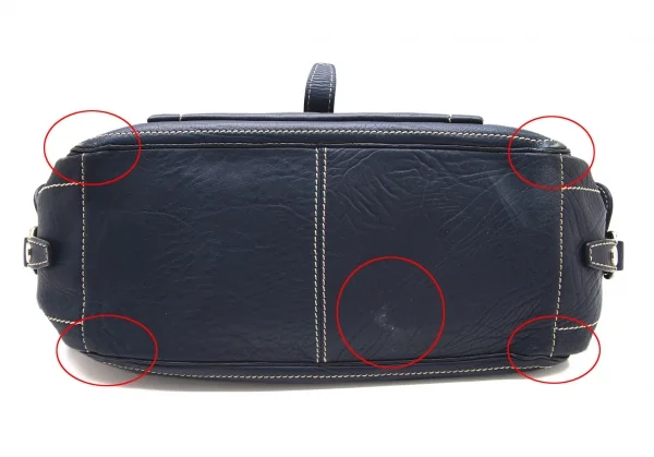 セリーヌCELINE CUS0/37 レザーブギーバッグ 青 K-96000_009