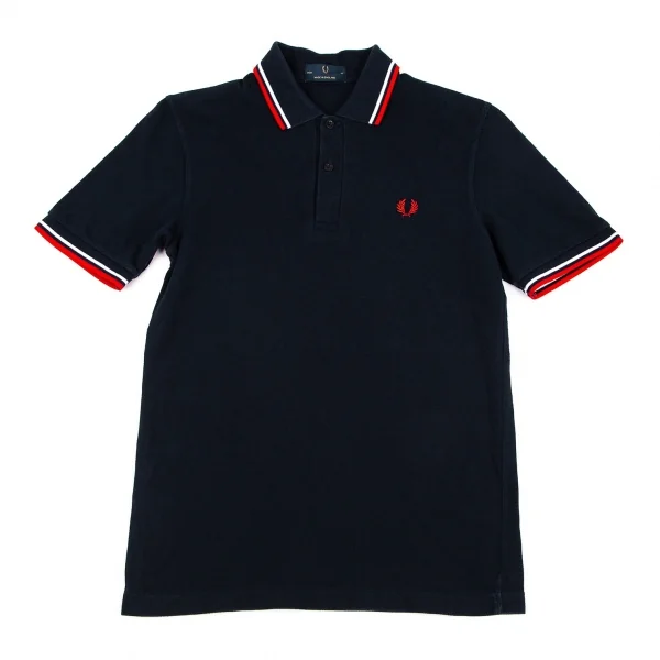 フレッドペリーFREDPERRY ポイント刺繍鹿の子ポロシャツ 紺36 K-96003_002