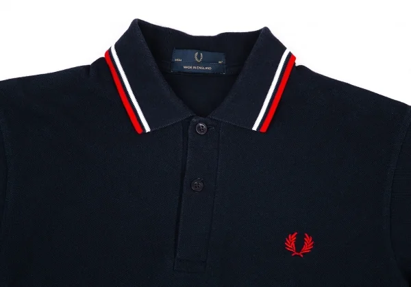 フレッドペリーFREDPERRY ポイント刺繍鹿の子ポロシャツ 紺36 K-96003_003