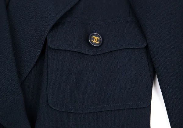 CHANEL CC Button Long Jacket K-96032_006