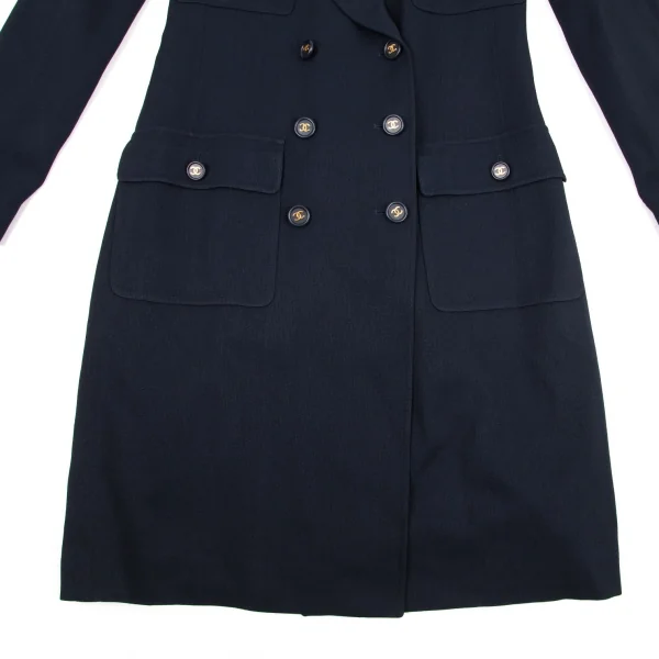 CHANEL CC Button Long Jacket K-96032_009