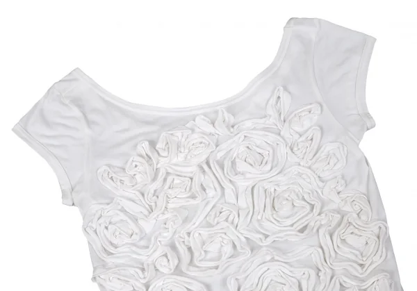 ローブドシャンブル コムデギャルソンrobe de chambre COMME des GARCONS テーピング装飾カットソー 白M位 K-96072_002