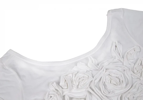 ローブドシャンブル コムデギャルソンrobe de chambre COMME des GARCONS テーピング装飾カットソー 白M位 K-96072_003