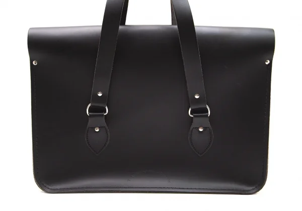 コムコム コムデギャルソン×ケンブリッジサッチェルCOMME des GARCONS×The Cambridge Satchel Company レザーフラップトートバッグ 黒紫 K-96077_005