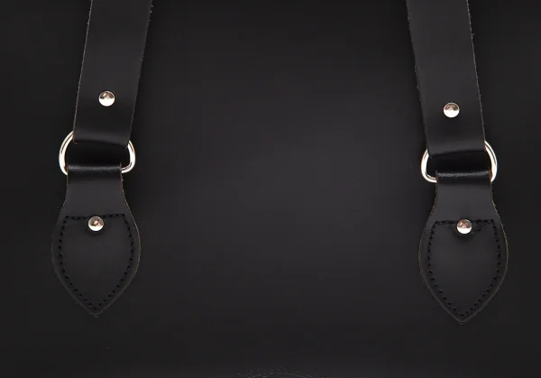 コムコム コムデギャルソン×ケンブリッジサッチェルCOMME des GARCONS×The Cambridge Satchel Company レザーフラップトートバッグ 黒紫 K-96077_006