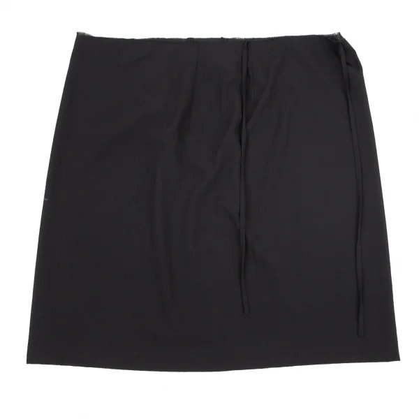 ジュンヤワタナベ コムデギャルソンJUNYA WATANABE COMME des GARCONS ウールナイロンハーフラップスカート 黒M位 K-96093_002