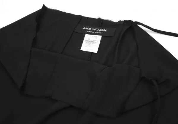 ジュンヤワタナベ コムデギャルソンJUNYA WATANABE COMME des GARCONS ウールナイロンハーフラップスカート 黒M位 K-96093_005