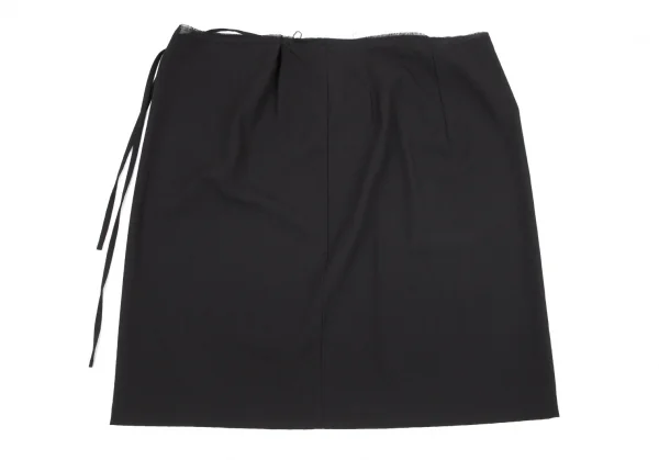 ジュンヤワタナベ コムデギャルソンJUNYA WATANABE COMME des GARCONS ウールナイロンハーフラップスカート 黒M位 K-96093_008