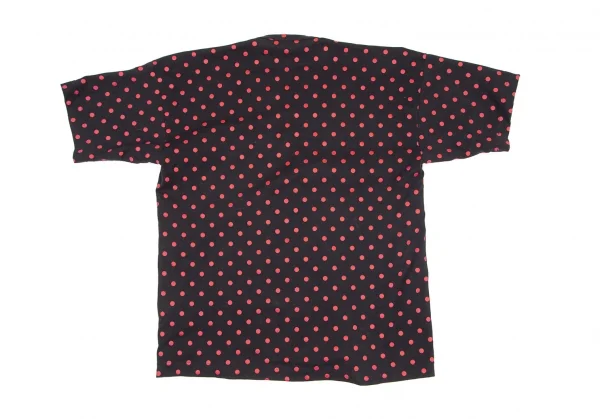 コムコム コムデギャルソンCOMME des GARCONSドットプリントTシャツ 黒M K-96107_006