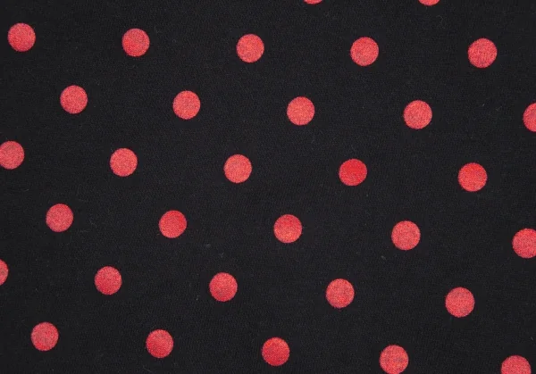 コムコム コムデギャルソンCOMME des GARCONSドットプリントTシャツ 黒M K-96107_007