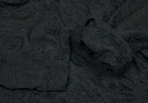 イッセイミヤケ ミーISSEY MIYAKE me ポリシワ加工ハイネックカットソー 黒M位 K-96124_006