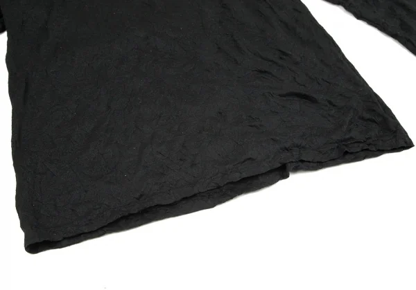 イッセイミヤケ ミーISSEY MIYAKE me ポリシワ加工ハイネックカットソー 黒M位 K-96124_007