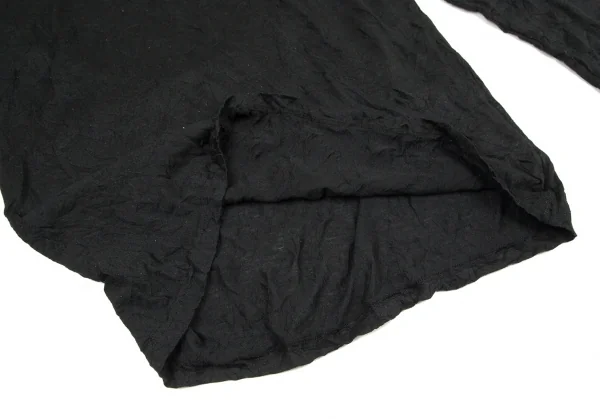 イッセイミヤケ ミーISSEY MIYAKE me ポリシワ加工ハイネックカットソー 黒M位 K-96124_008